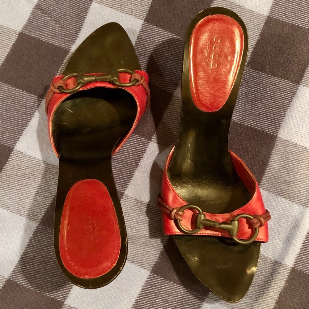 Gucci Leather Horsebit Heels